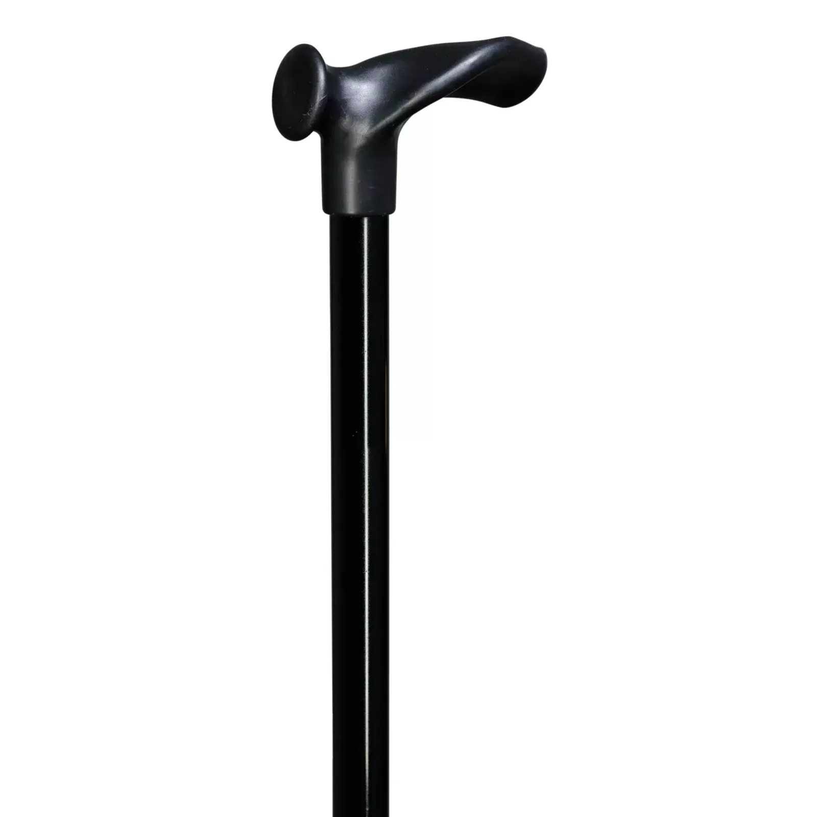 ergonomische wandelstok met relax grip in het zwart rechtshandig