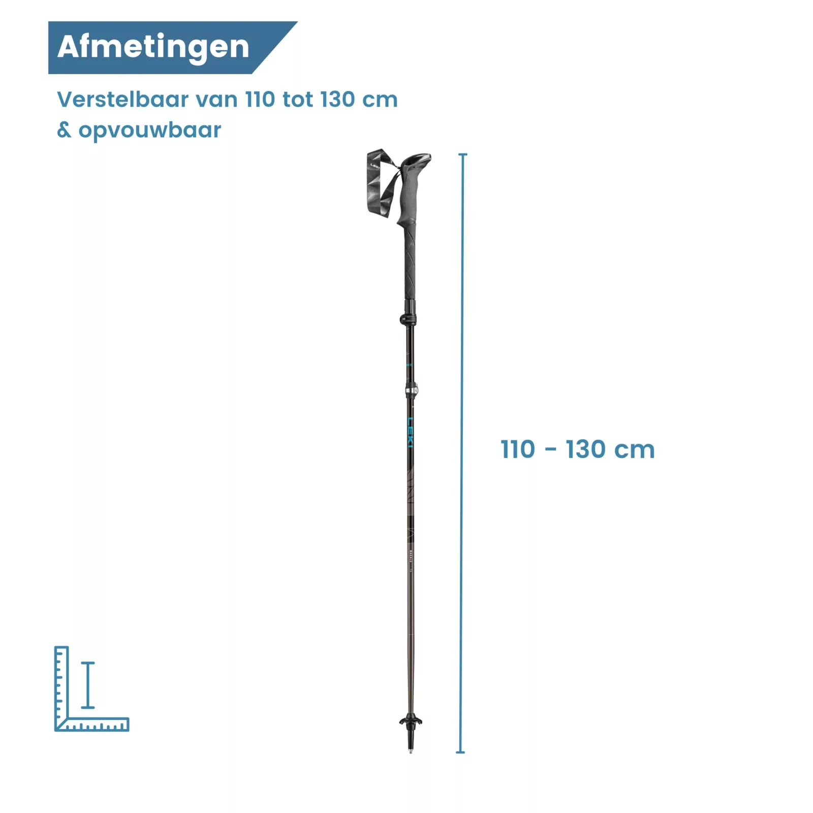 opvouwbaar afmetingen trekkingstok