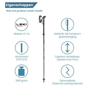 makalu trekkingstok opvouwbaar eigenschappen