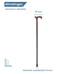 wandelstok diameter beukenhout