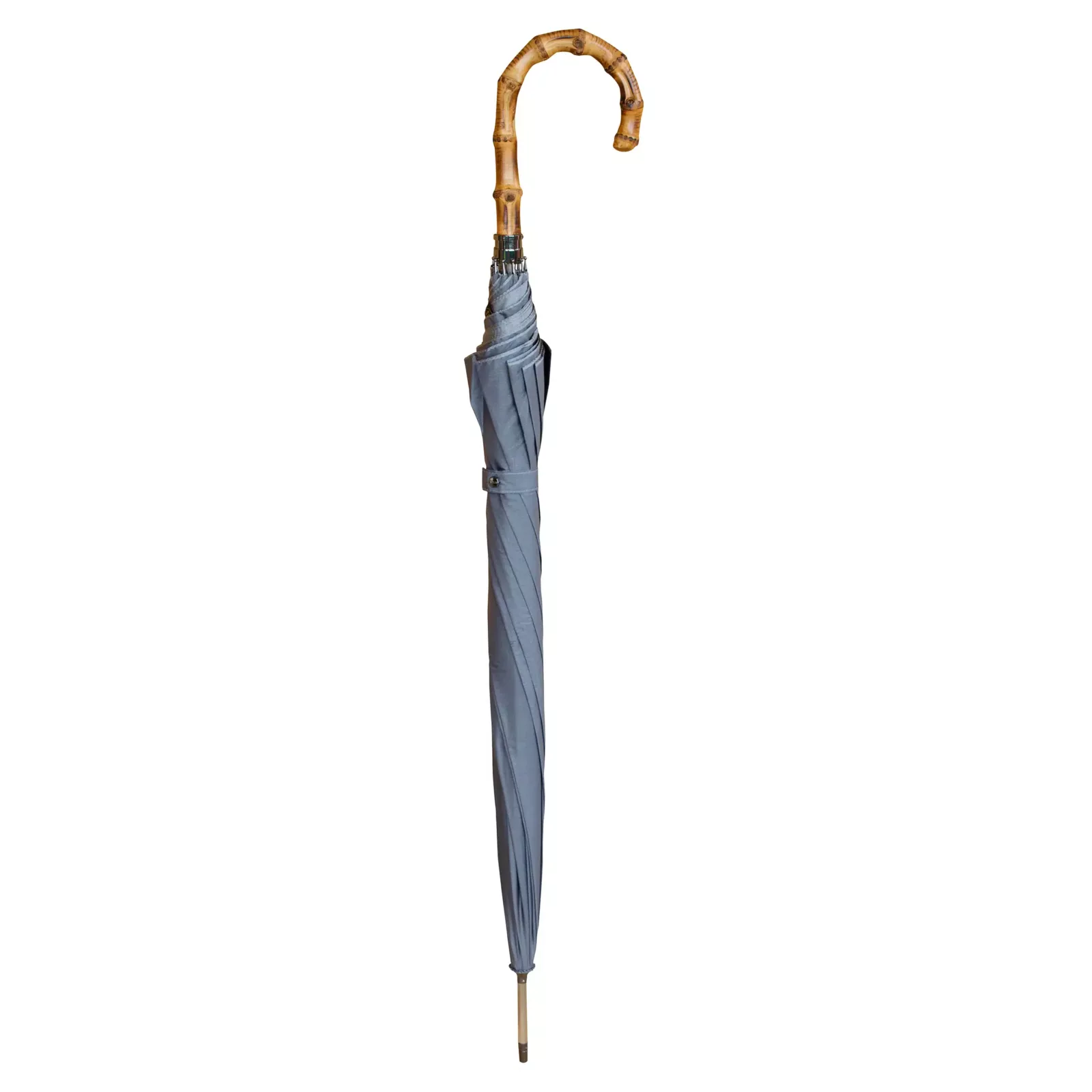 paraplu bamboe handvat 92 cm lang grijs