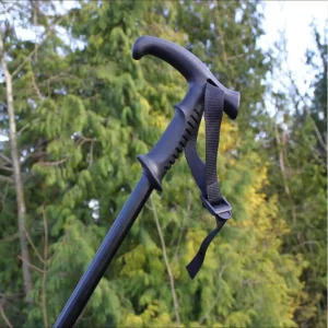trekking stok zwart met schokdemper