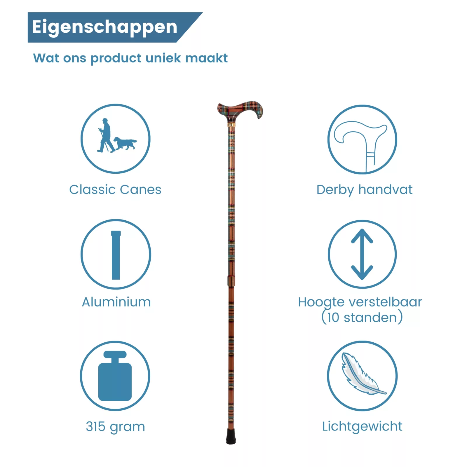 wandelstok uitschuifbaar