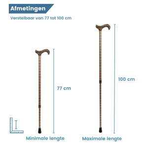 afmetingen wandelstok