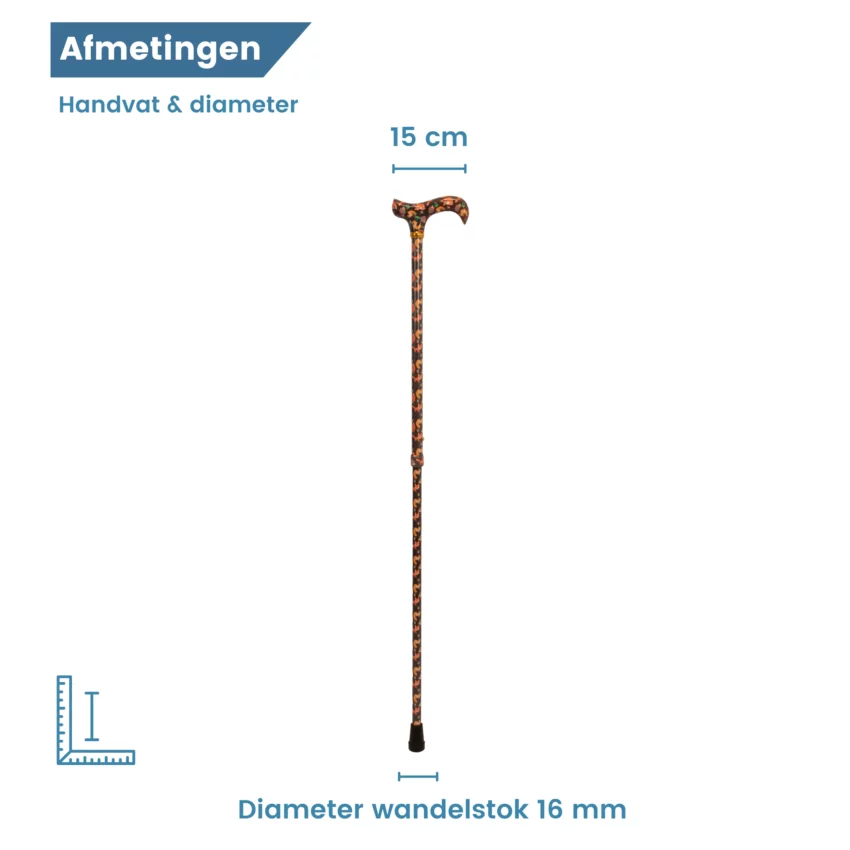 wandelstok paars diameter