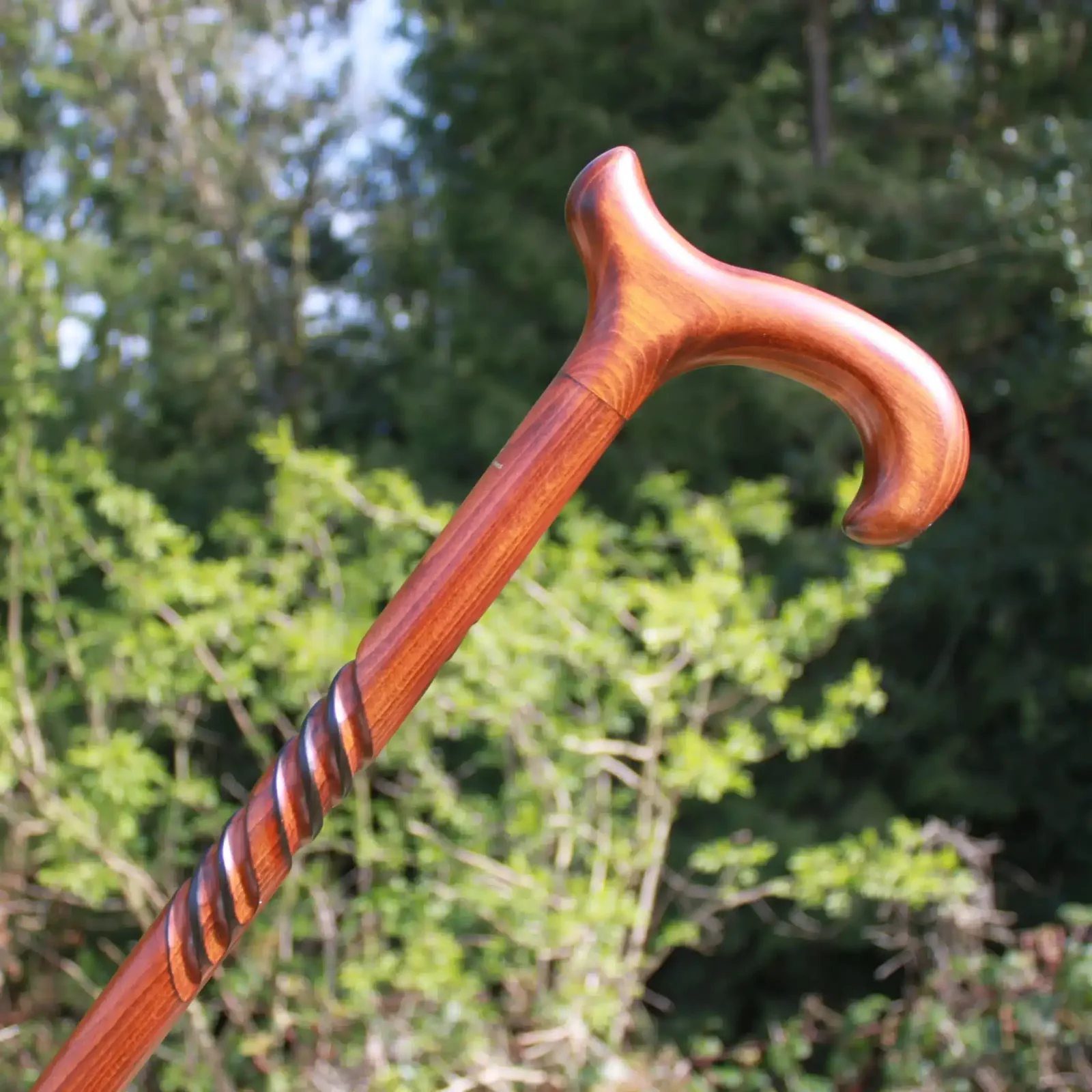 beukenhout spiraal wandelstok