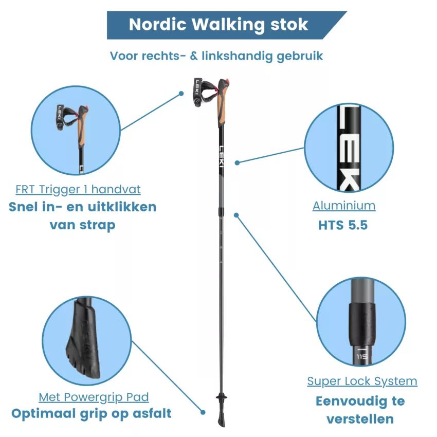 eigenschappen nordic walking stokken spin
