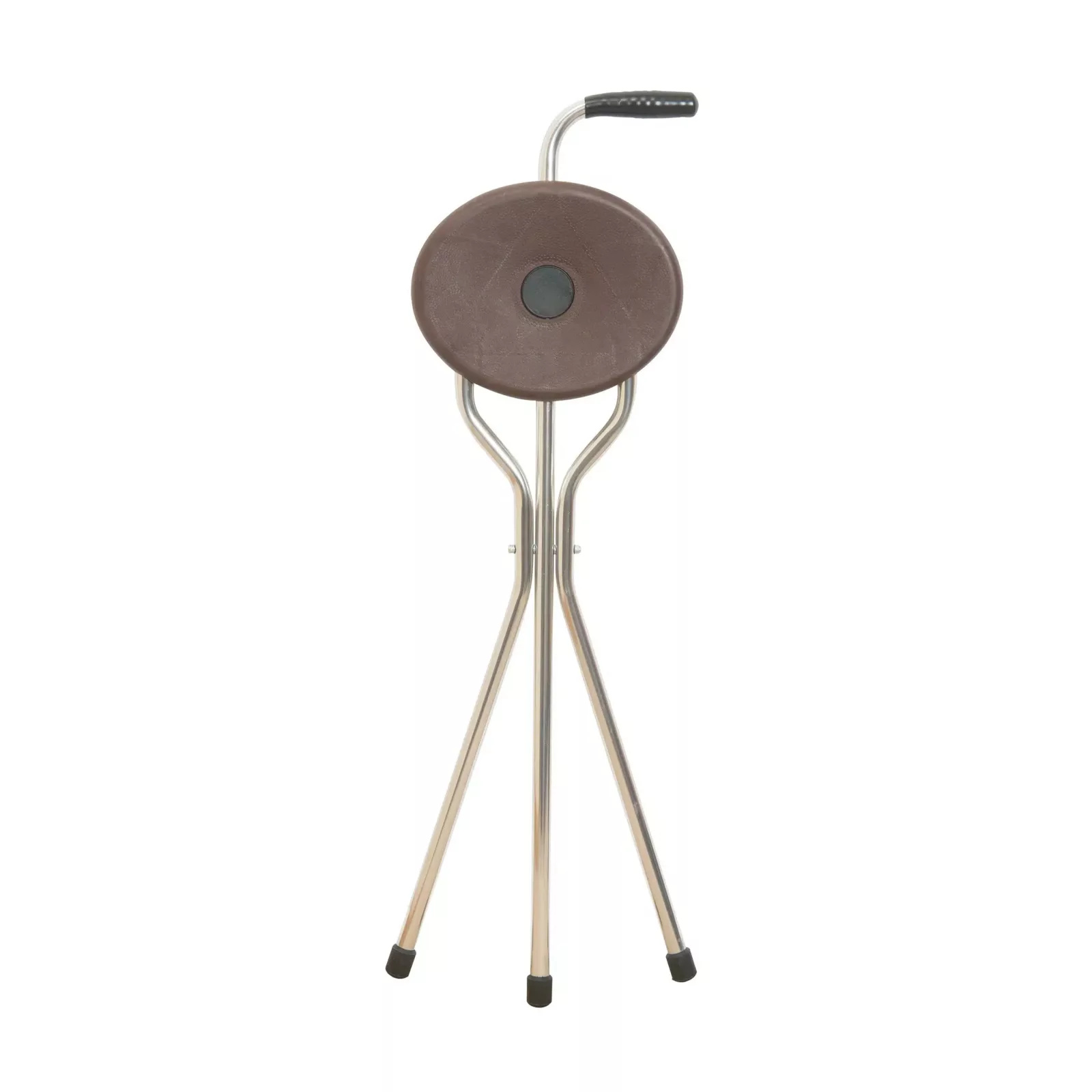 garcia wandelstok met zit driepoot trio maxi bruin