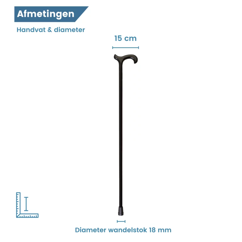 diameter wandelstok hout