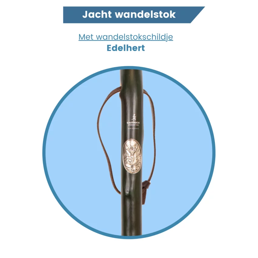 wandelstok schild edelhert