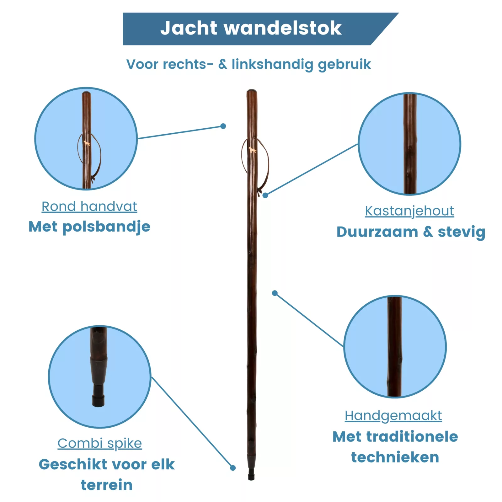 gastrock jachtstok labrador retriever kastanjehout ups