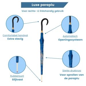 luxe paraplu blauw ups