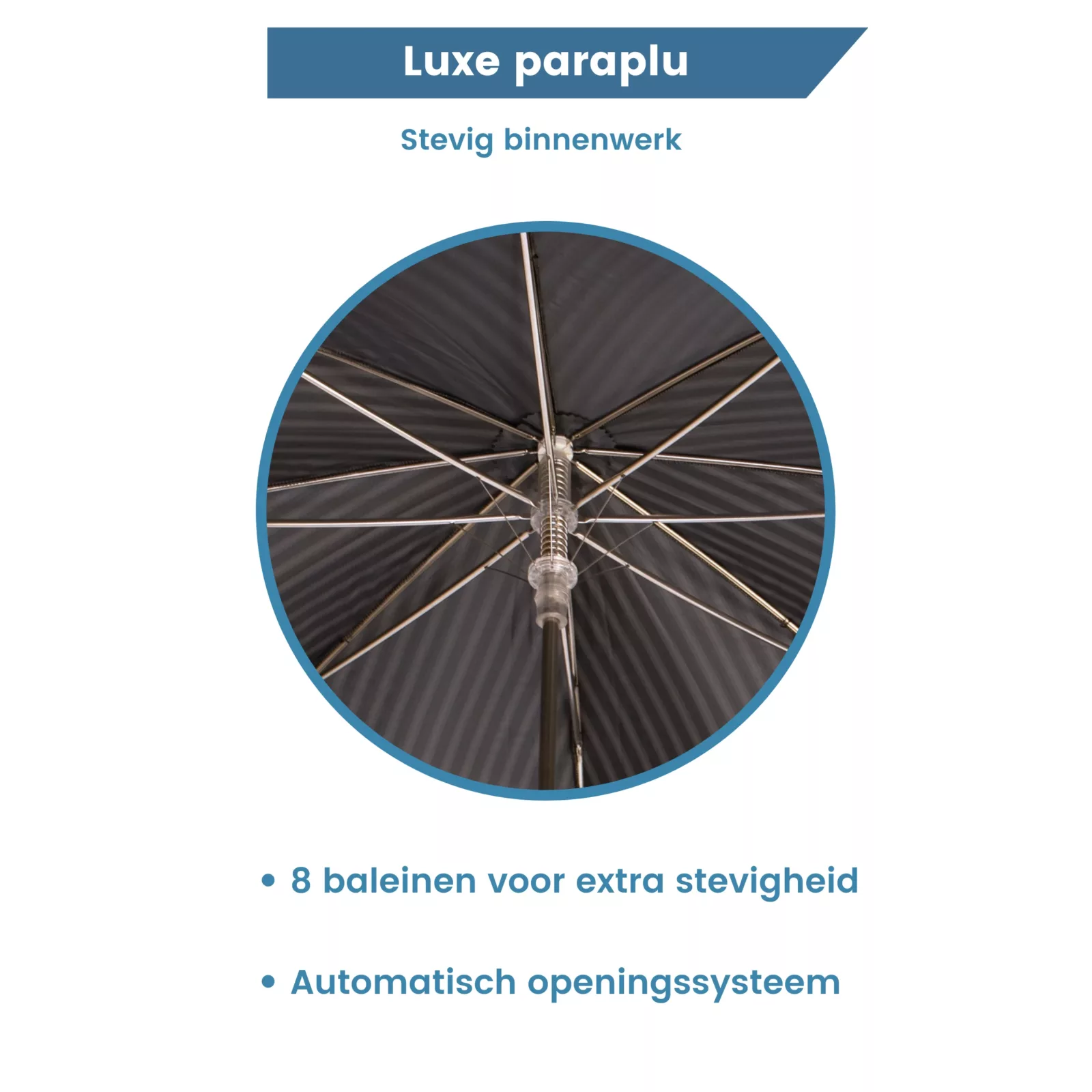 binnen werk donkergrijze paraplu