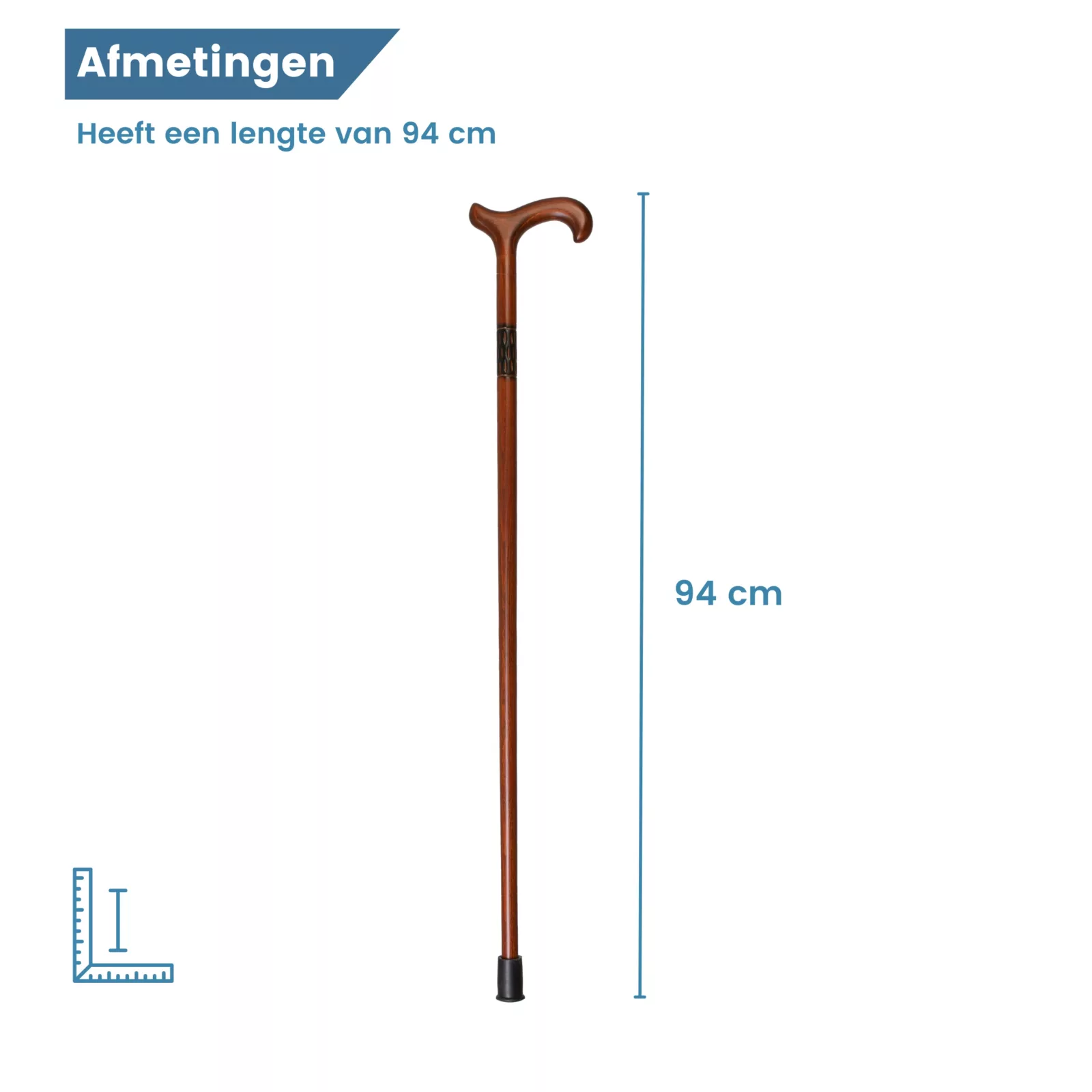 lengte houten wandelstok