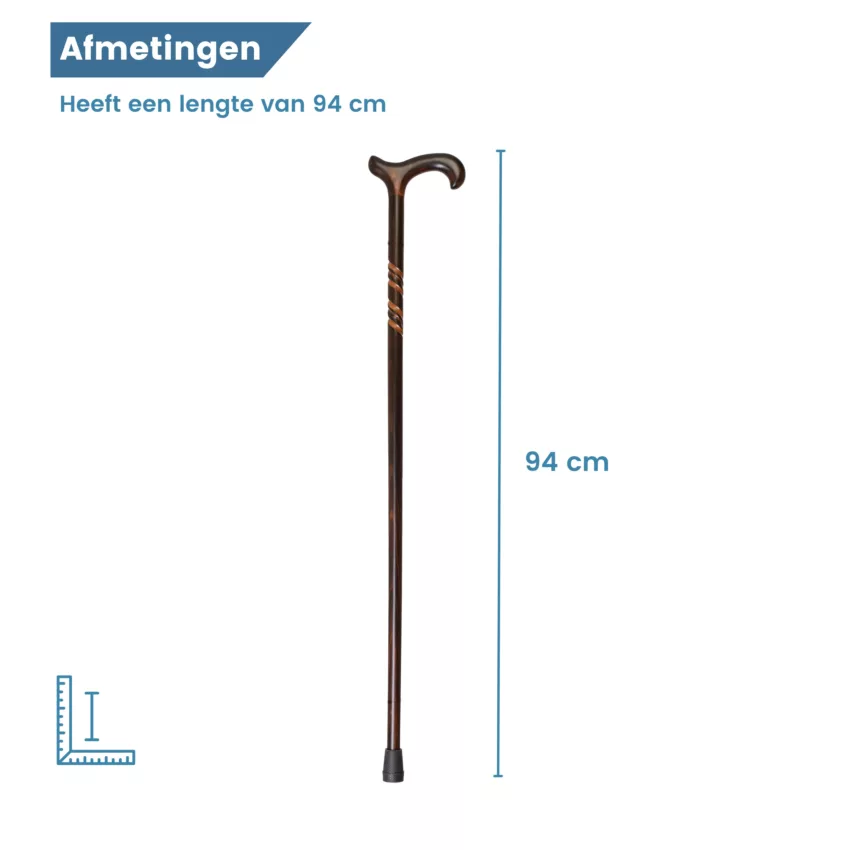 lengte houten wandelstok
