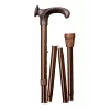 Gastrock Wandelstok ergonomisch - Opvouwbaar - Brons - Relax-grip - Rechts