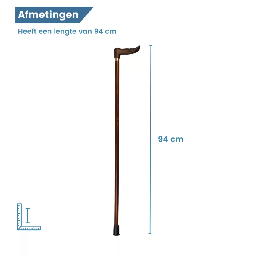 lengte anatomische wandelstok rechts