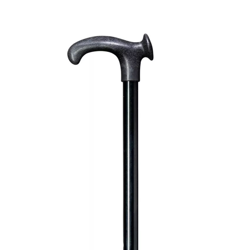wandelstok ergonomisch zwart met links handvat