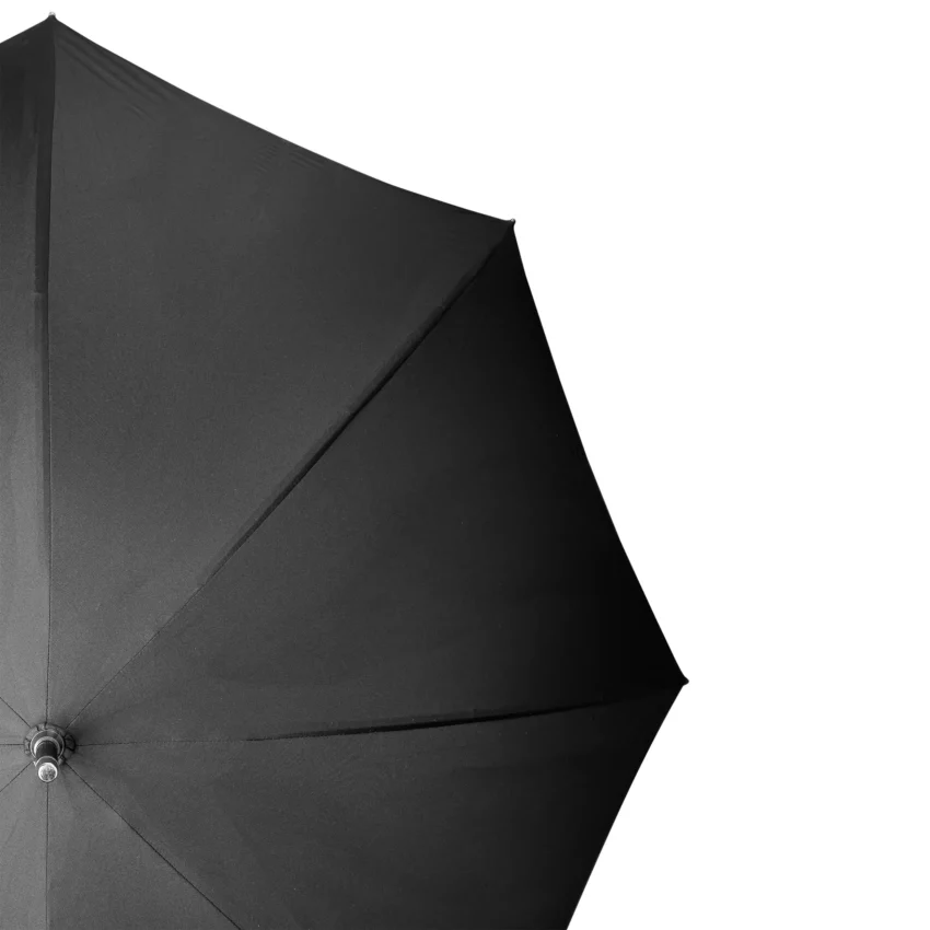 wandelstok paraplu 92 cm zwart berkenhout met derby handvat