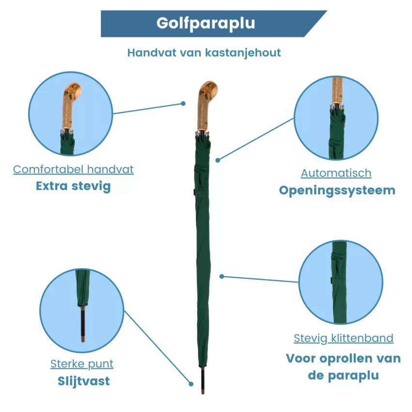 golfparaplu groen elite
