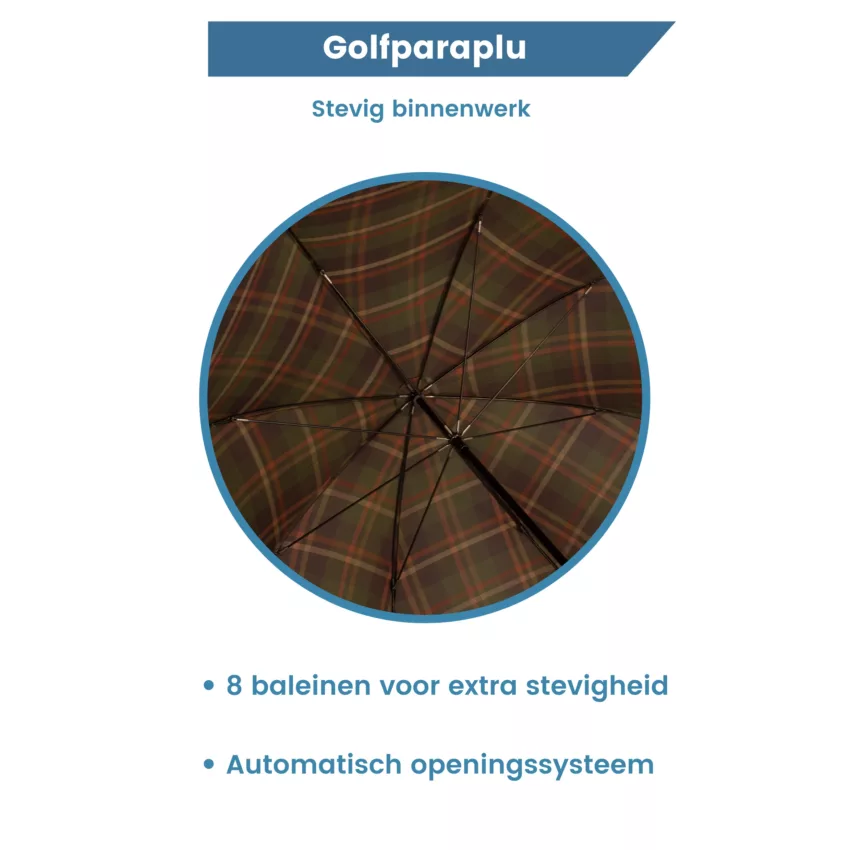 binnenwerk golfparaplu herfsttinten