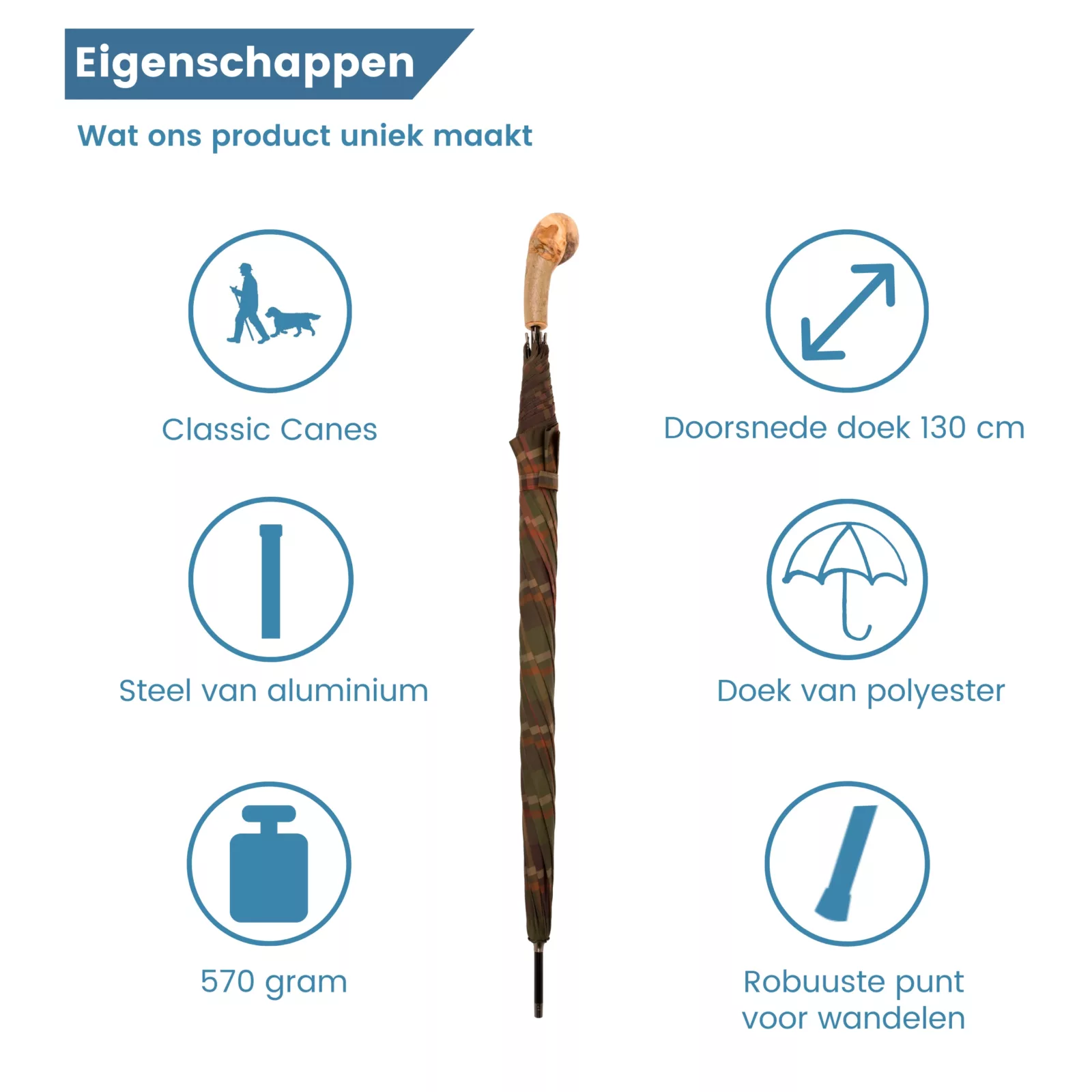 elite golfparaplu herfsttinten eigenschappen