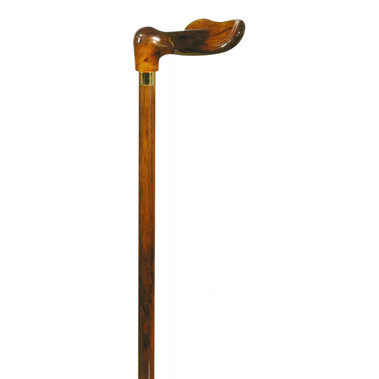 ergonomische wandelstok met acryl handvat rechts