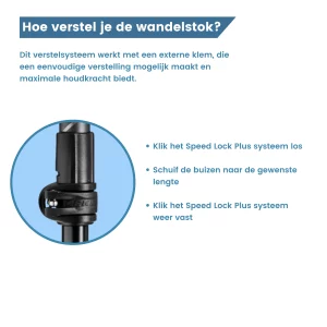 hoe verstel je de wandelstok