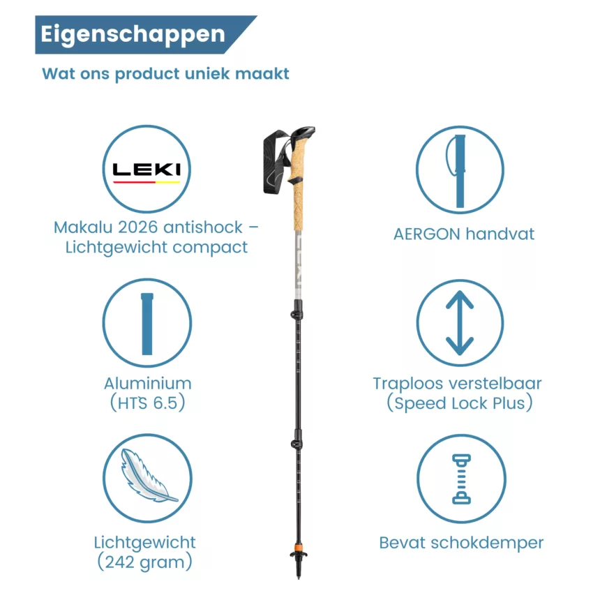 eigenschappen trekkingstok