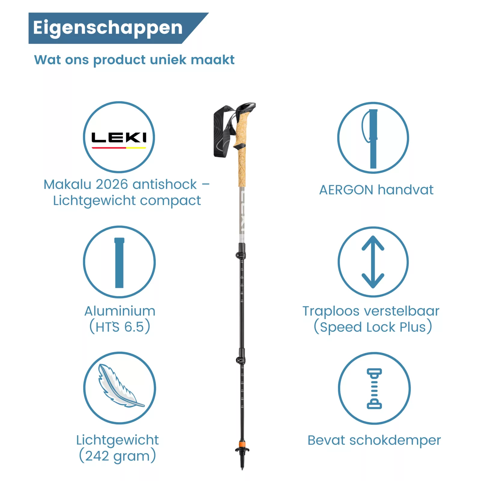 eigenschappen trekkingstok