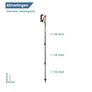 diameter segmenten wandelstok