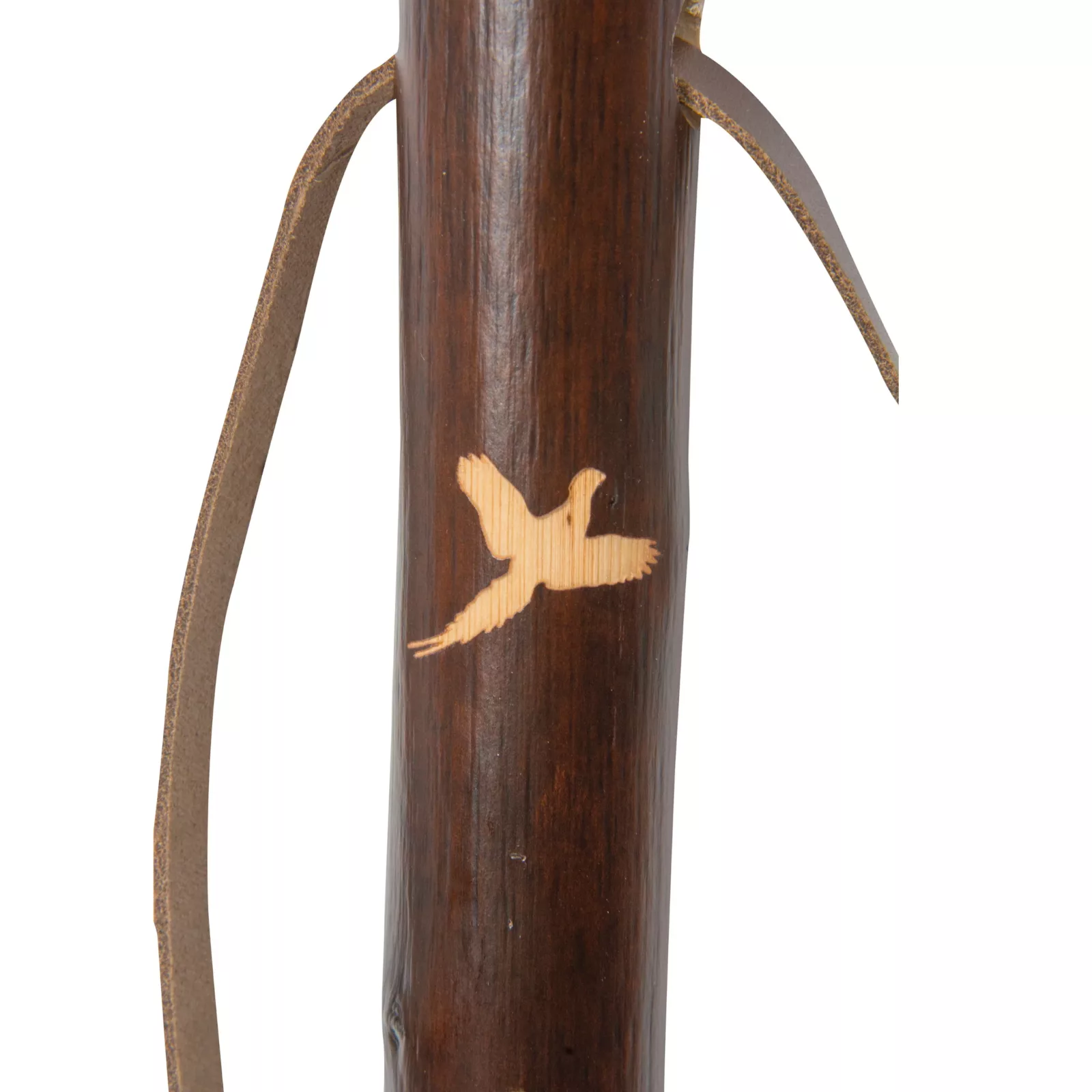 jachtstok kastanjehout fazant logo