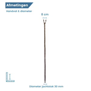 diameter jachtstok met schors
