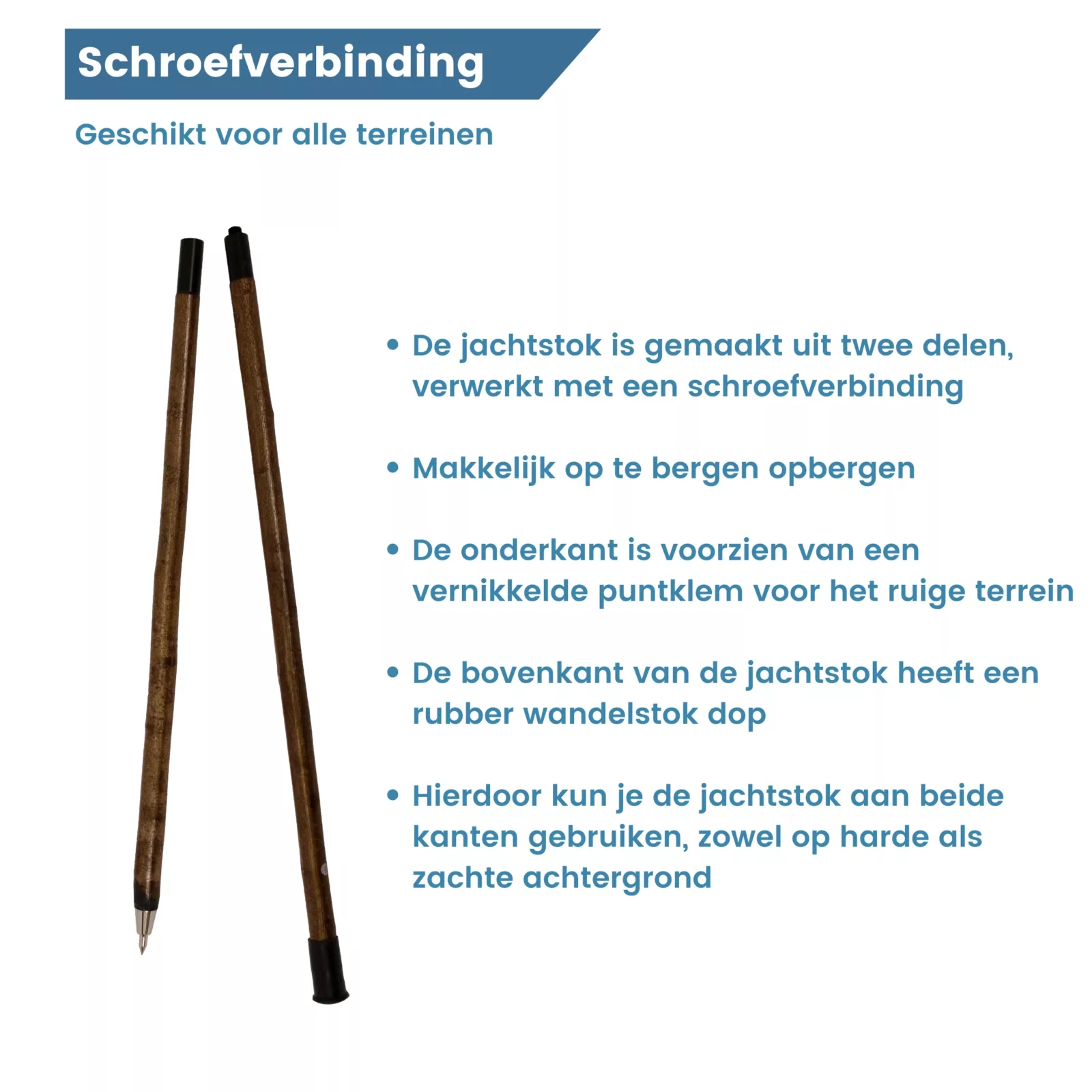 voordelen jagersstok 175 cm twee delen