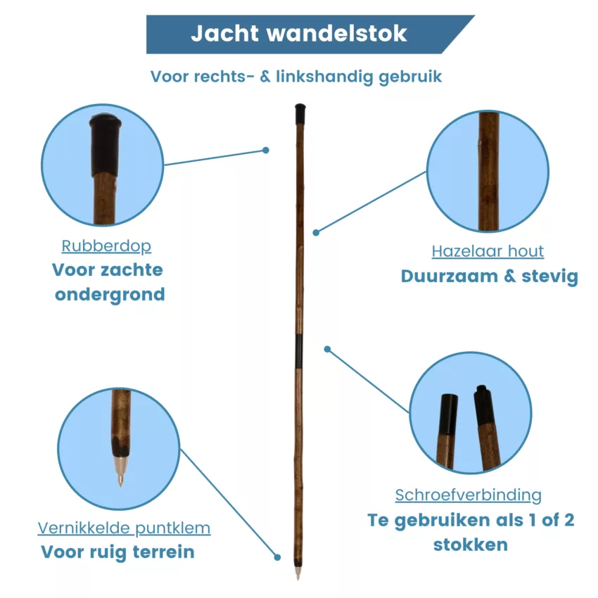 usp jagerstok 175 cm tweedelig