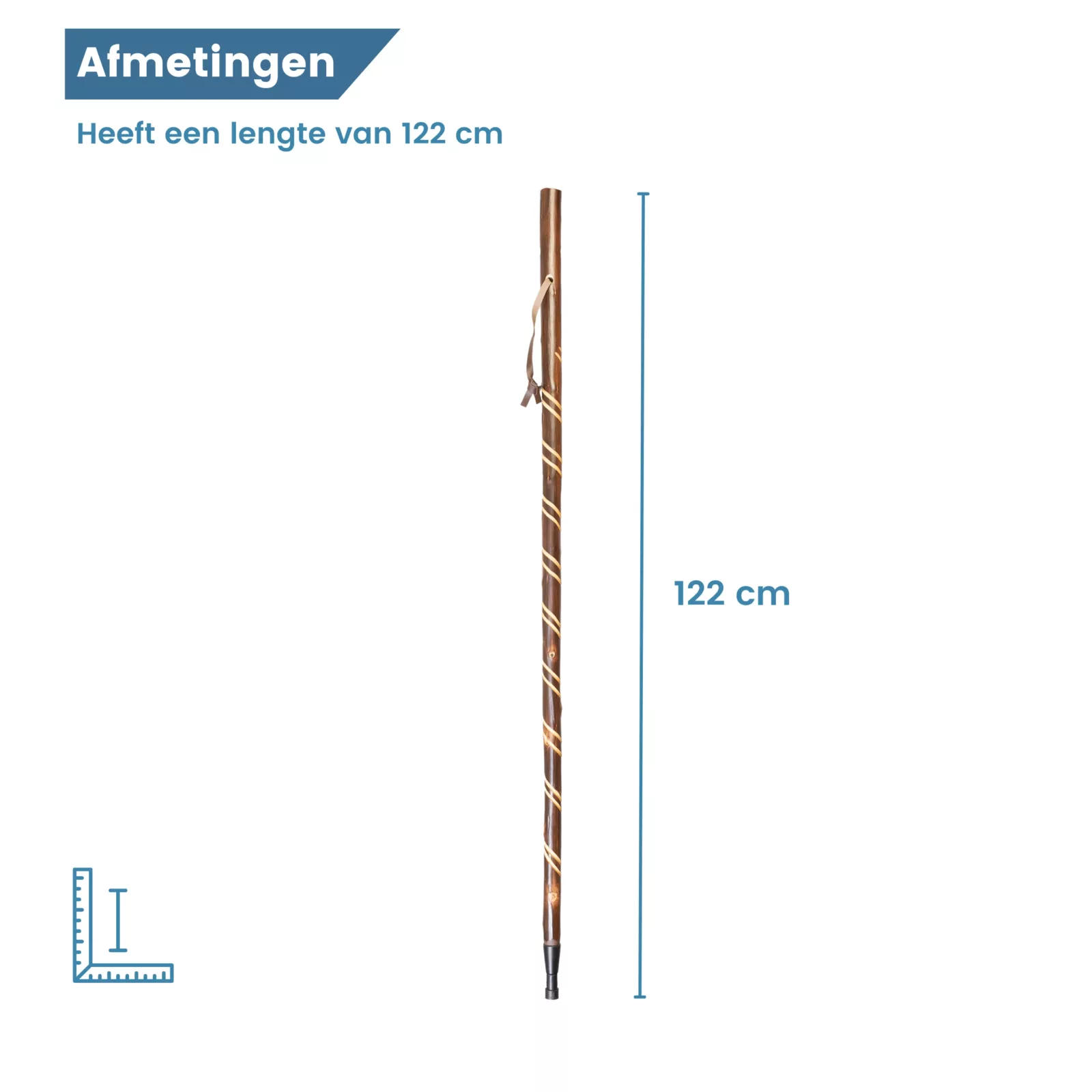 lengte jagersstok met spiraal