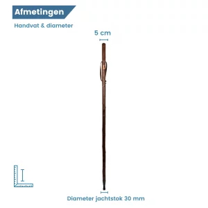 kastanjehout jachtstok schietende man met hond diameter