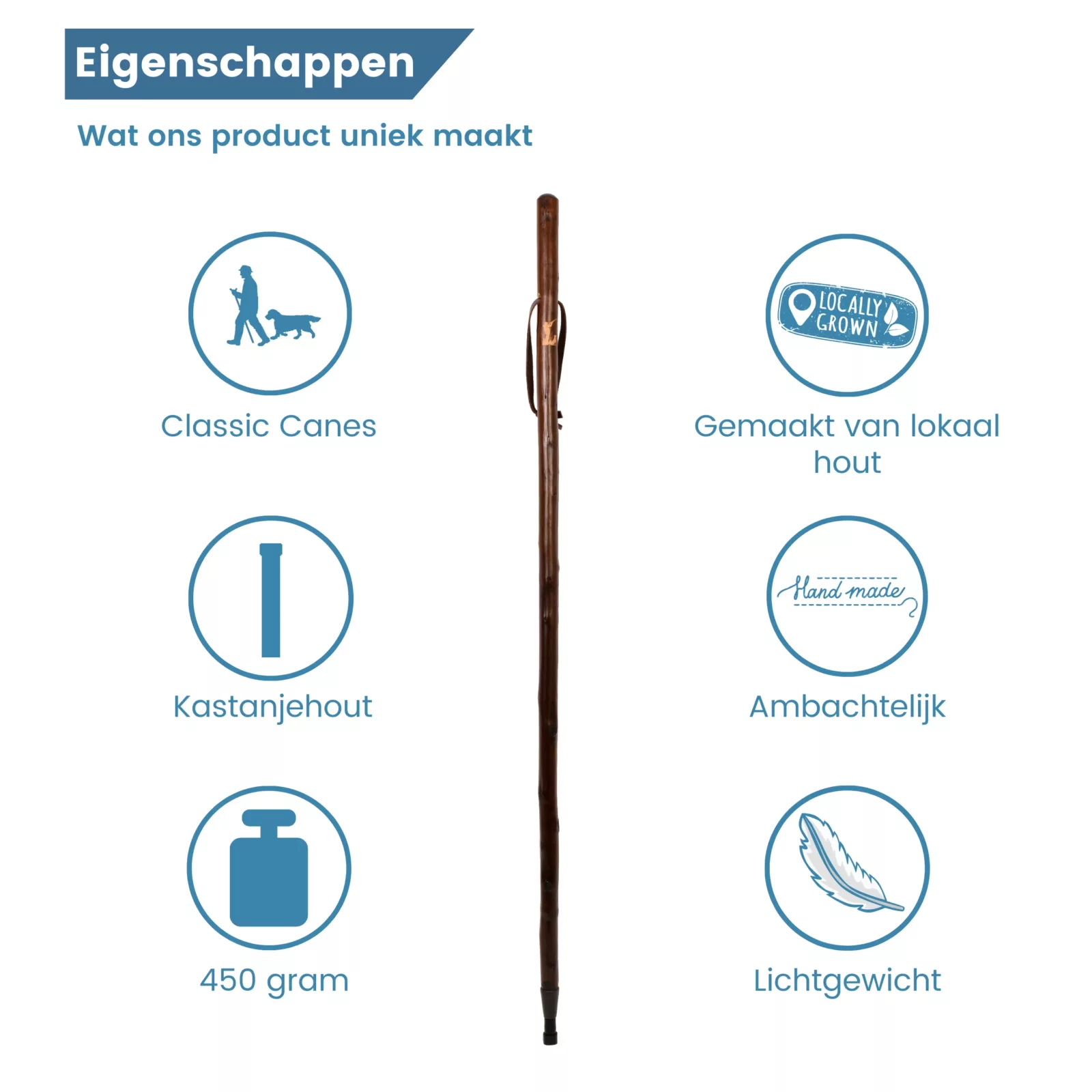 eigenschappen jagersstok schietende man met hond