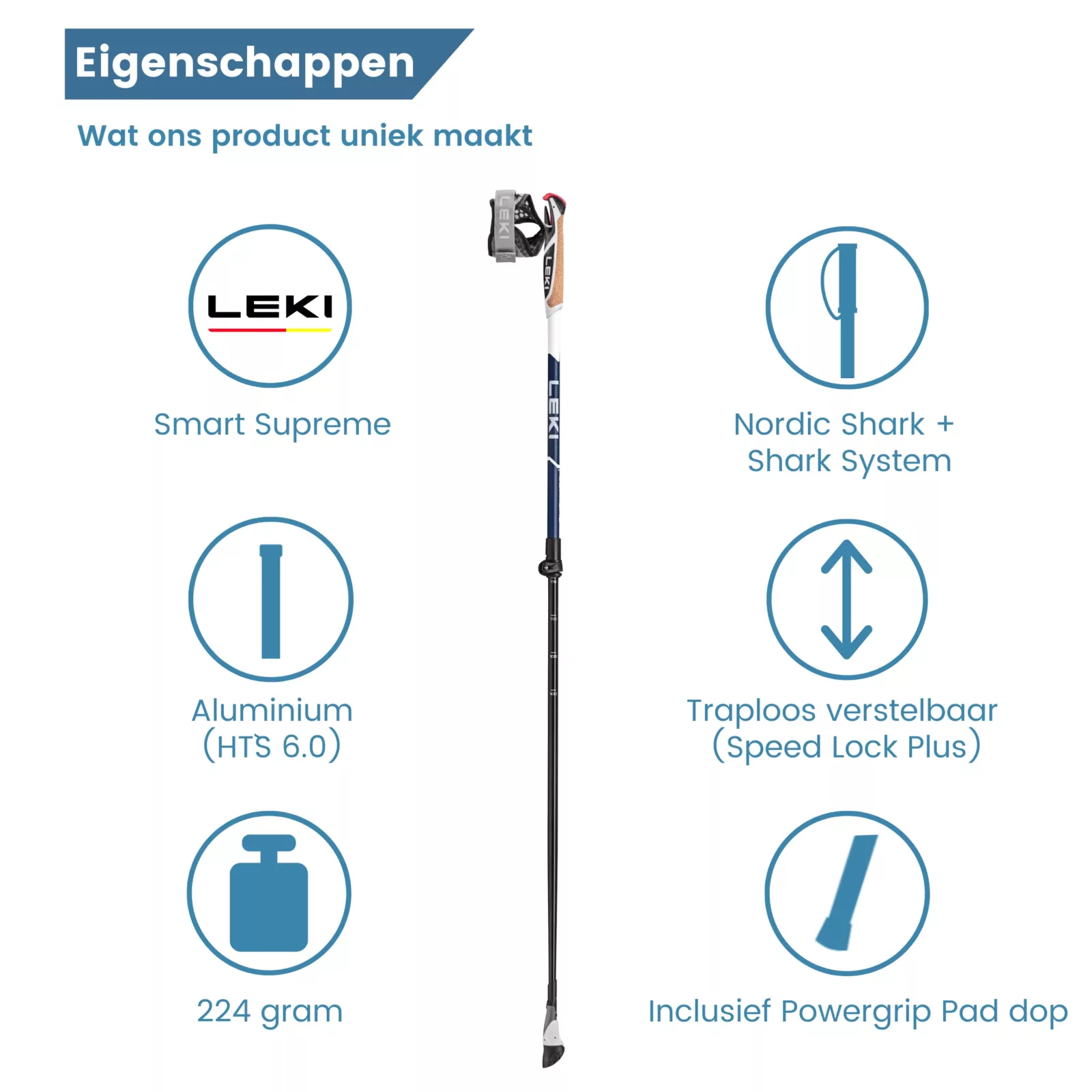 nordic walking stok eigenschappen