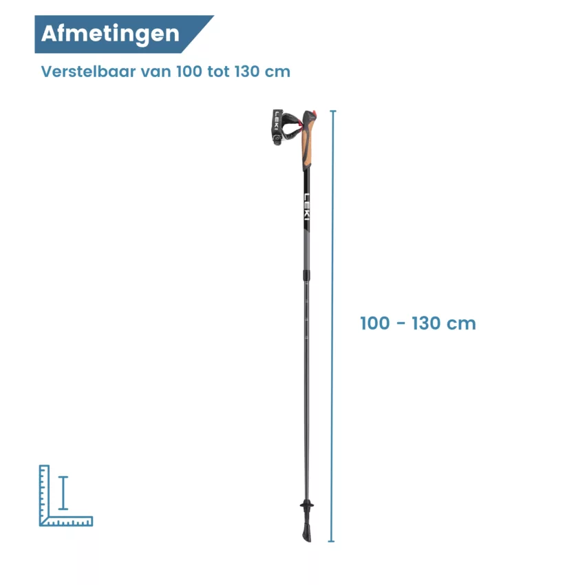nordic walking stok verstelbaar lengte