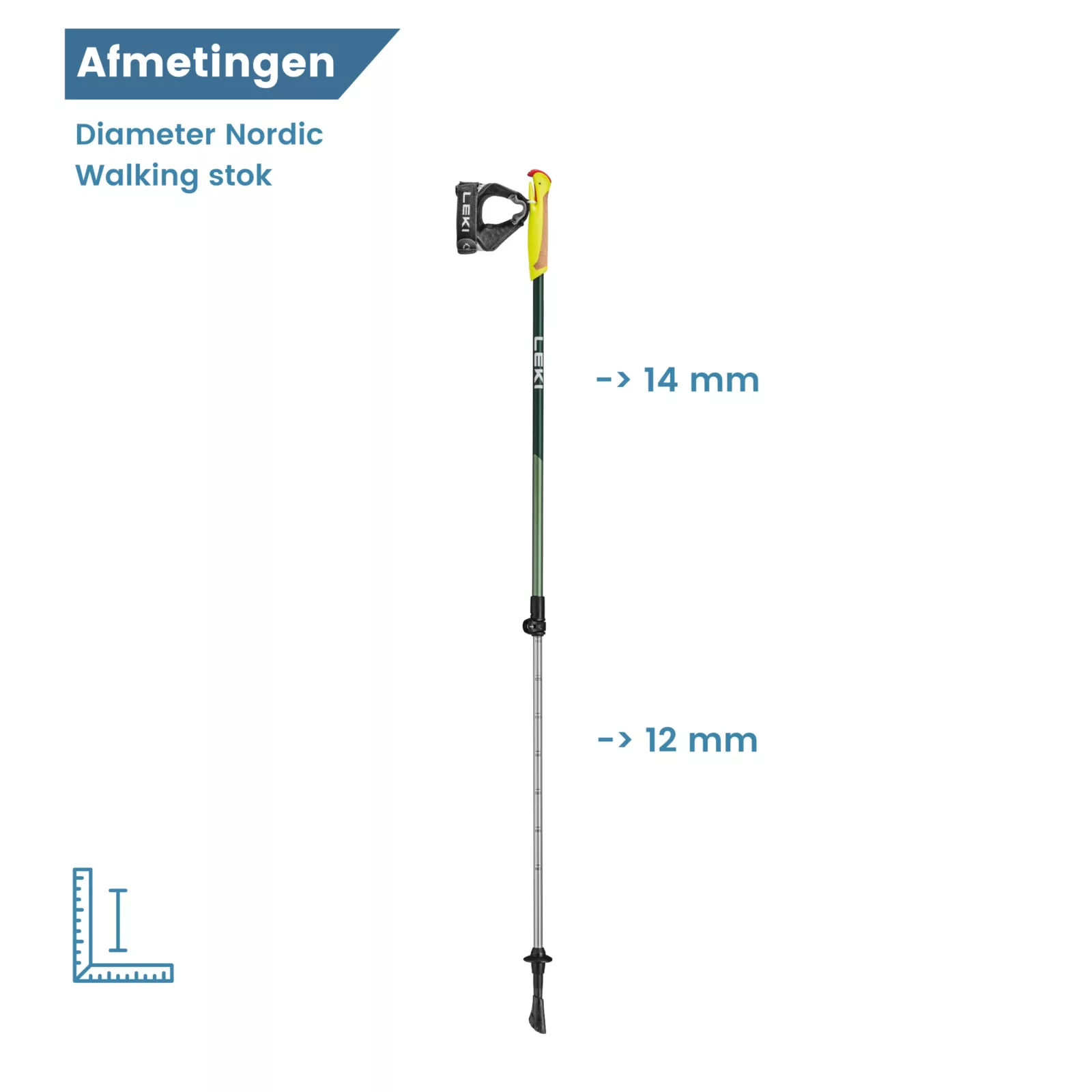 diameter wandelstok