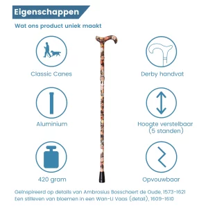 wandelstok stil leven opvouwbaar eigenschappen