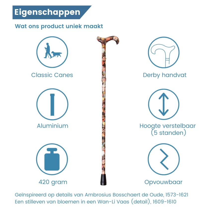 wandelstok stil leven opvouwbaar eigenschappen