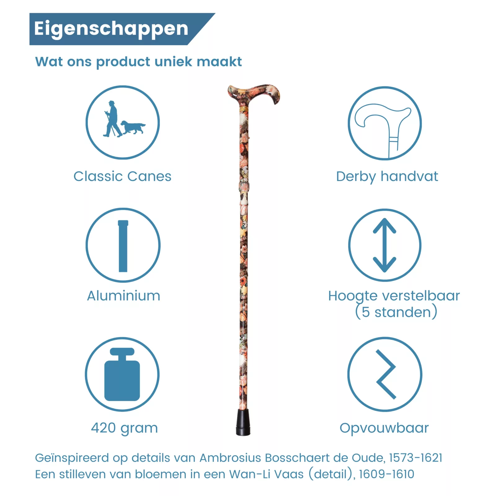 wandelstok stil leven opvouwbaar eigenschappen