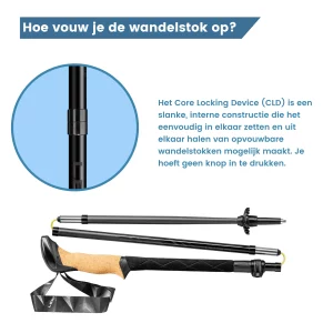 hoe vouw je de wandelstok op