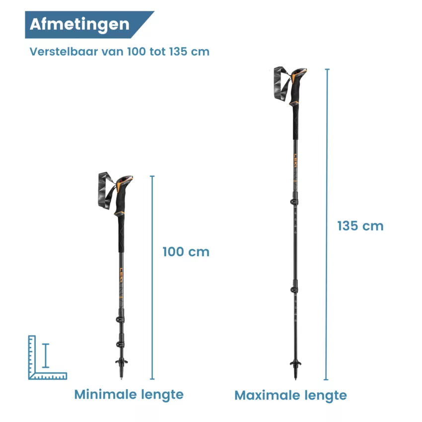 lichtgewicht hikestokken afmetingen