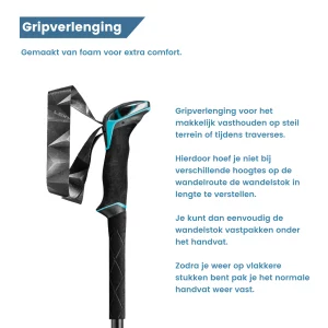 gripverlenging makalu trekkingstok lichtgewicht antishock handvat