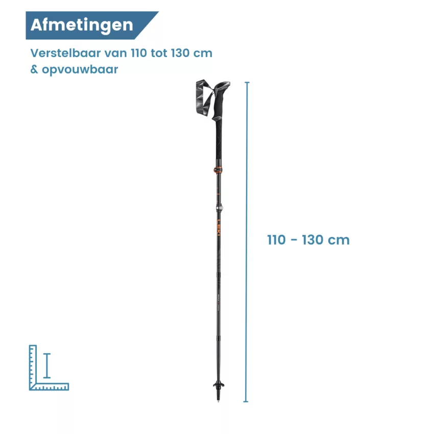 hikestok bergen afmetingen