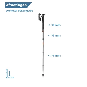 trekkingstokken makalu opvouwbaar carbon diameters