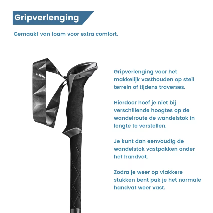 gripverlenging handvat makalu carbon wandelstok
